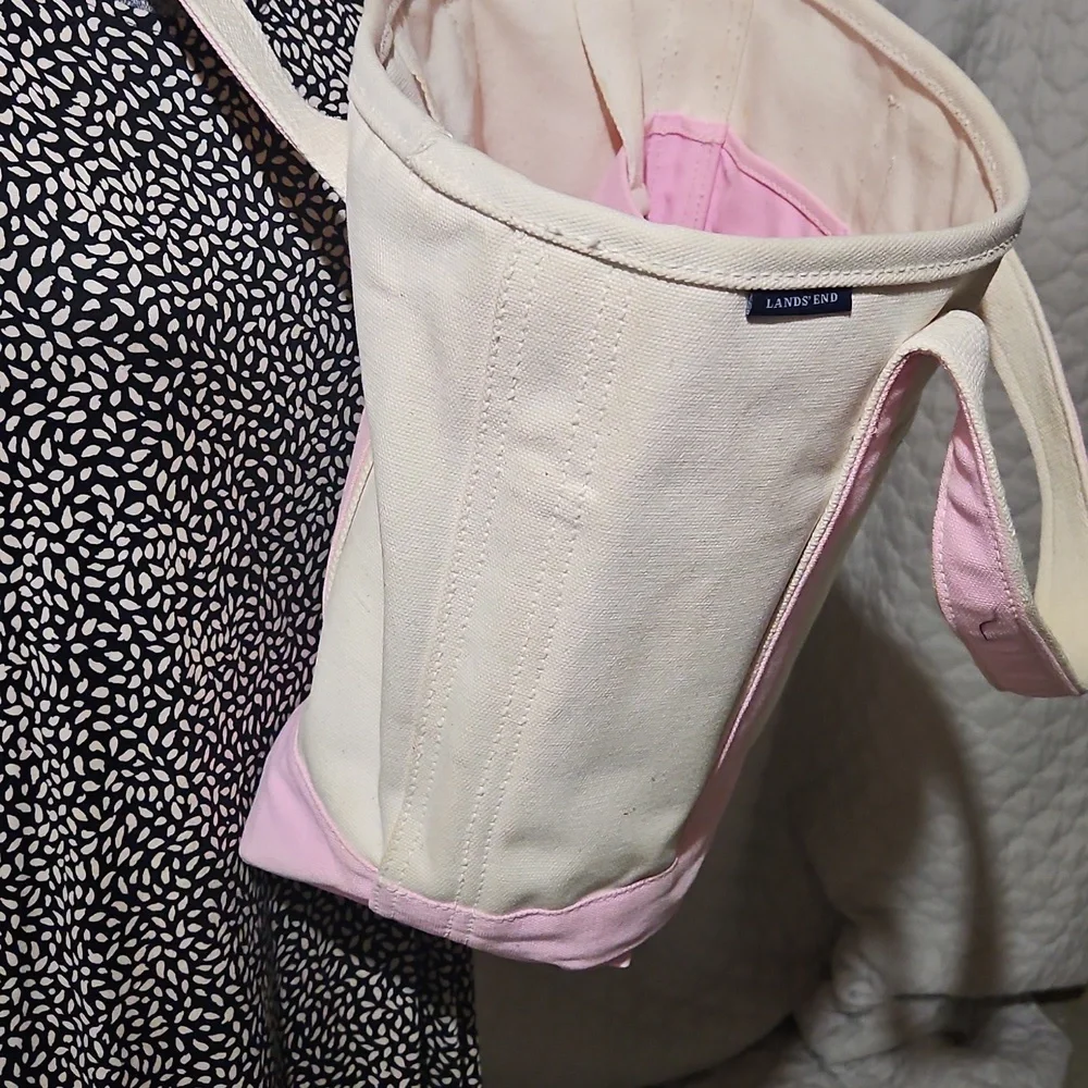 Lands' End canvas double handle tote - Picture 7 of 11